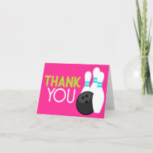 Neon Girl Bowling Vielen Dank Karten