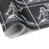 Neon Girl Softball Catcher auf schwarz Geschenkpapier (Rolleneckpunkt)