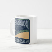 Neon Glen Arbor Michigan Kaffeetasse (Vorderseite Links)
