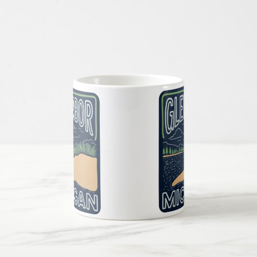 Neon Glen Arbor Michigan Kaffeetasse (Mittel)