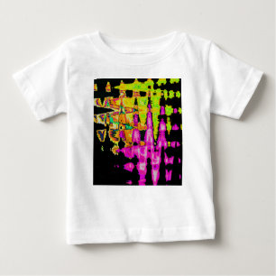 Neon Glitch Abstrakt Art Poster Print Baby T-shirt