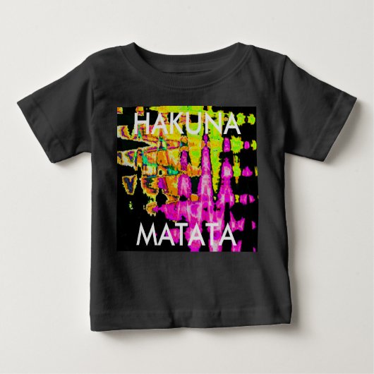 Neon Glitch Abstrakt Art Poster Print Baby T-shirt (Vorderseite)