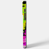 Neon Glitch Abstrakt Art Poster Print Case-Mate iPhone Hülle (Rückseite / Links)