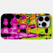 Neon Glitch Abstrakt Art Poster Print Case-Mate iPhone Hülle (Rückseite (Horizontal))