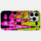 Neon Glitch Abstrakt Art Poster Print Case-Mate iPhone Hülle (Rückseite (Horizontal))