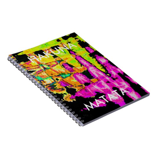 Neon Glitch Abstrakt Art Poster Print Notizblock (Rechte Seite)