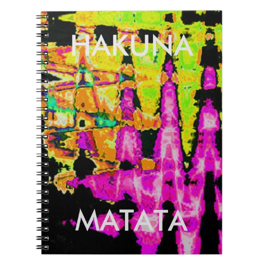 Neon Glitch Abstrakt Art Poster Print Notizblock (Vorderseite)