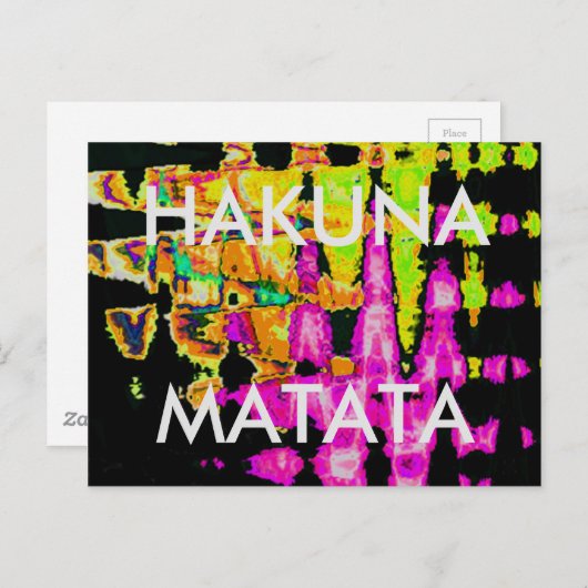 Neon Glitch Abstrakt Art Poster Print Postkarte (Vorne/Hinten)