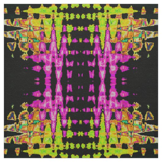 Neon Glitch Abstrakt Art Poster Print Stoff (Muster)