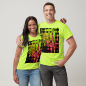Neon Glitch Abstrakt Art Poster Print T-Shirt (Unisex)