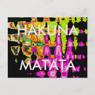 Neon-Glitch-Abstraktkunst-Poster-Druck Postkarte