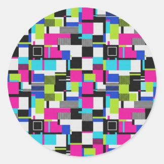 Neon Glitch Art Aesthetic Vinyl Sticker