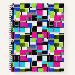 Neon Glitch Ästhetik Notizbuch