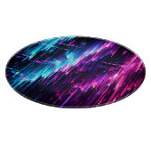 Neon Glitch Data Stream Abstract Schneidebrett (Ecke)