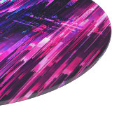 Neon-Glitch-Datenstrom-Abstrakt Schneidebrett (Ecke)