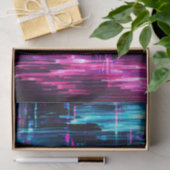 Neon-Glitch-Datenstrom-Abstrakt Seidenpapier (Geschenk)