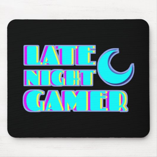 Neon-Glitch-Gamer-Mausepad | Synthwave-PC-Setup Mousepad (Vorne)