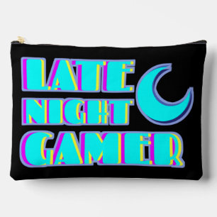 Neon Glitch Gamer-Tasche Synthwave-Tech Zubehörtasche