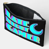 Neon Glitch Gamer-Tasche | Synthwave-Tech Zubehörtasche (Offen)