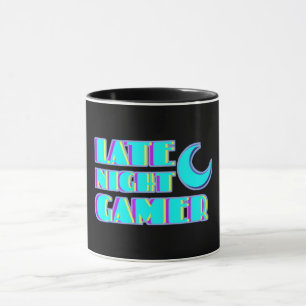 Neon Glitch Gamer Tasse Synthwave Kaffee