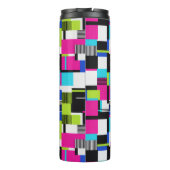 Neon Glitch Geometric Insulated Tumbler Thermosbecher (Rückseite)