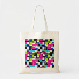 Neon-Glitch-Geometrie-Canvas-Tasche Tragetasche