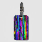 Neon-Glitch-Static-Gepäckanhänger Gepäckanhänger (Vorderseite Vertikal)
