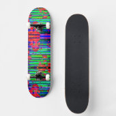 Neon Glitch Stripe Skateboard (Vorderseite)