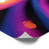 Neon-Glitter-Blumenmuster Poster (Ecke)