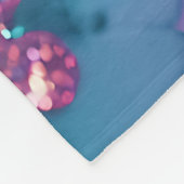 Neon-Glitter-Botanical-Abstrakt Fleecedecke (Ecke)