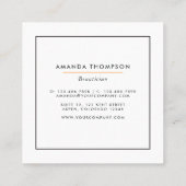 Neon Glitzer Business Card Quadratische Visitenkarte (Rückseite)