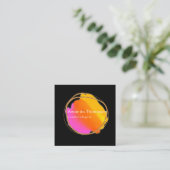 Neon Glitzer Business Card Quadratische Visitenkarte (Stehend Vorderseite)
