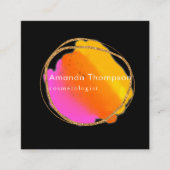 Neon Glitzer Business Card Quadratische Visitenkarte (Vorderseite)