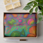 Neon Glitzer Frog Decoupage Paper - Candycore Fros Seidenpapier (Geschenk)