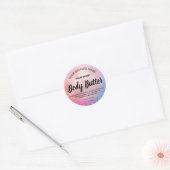 Neon Glitzer Rose Gold Body Butter Labels Runder Aufkleber (Umschlag)