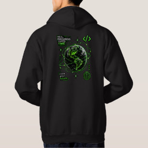 Neon-Globus-Zukunftscode Hoodie
