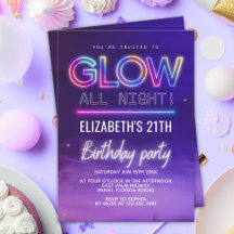 Neon Glow Birthday Party – Glow All Night Theme