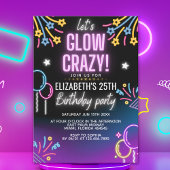 Neon Glow - Birthday Party Invitation Einladung