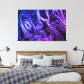 Neon Glow blue and purple Cyberpunk lines Leinwanddruck (Insitu (Schlafzimmer))