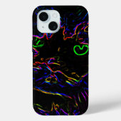 Neon Glow Cat Case-Mate iPhone Hülle (Rückseite)