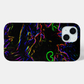 Neon Glow Cat Case-Mate iPhone Hülle (Rückseite (Horizontal))