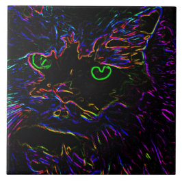 Neon Glow Cat Fliese