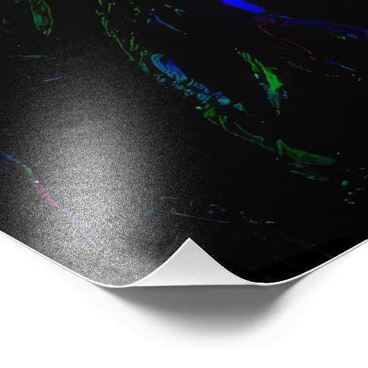 Neon Glow Cat Fotodruck (Ecke)