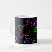 Neon Glow Cat Kaffeetasse (Vorderseite Links)