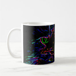 Neon Glow Cat Kaffeetasse
