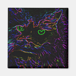 Neon Glow Cat Magnet