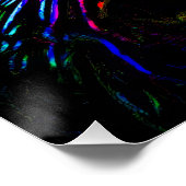 Neon Glow Cat Poster (Ecke)