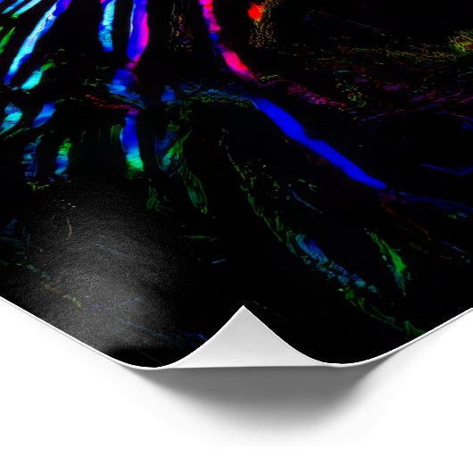 Neon Glow Cat Poster (Ecke)