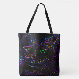 Neon Glow Cat Tasche