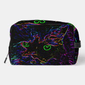 Neon Glow Cat Waschbeutel (Rückseite)